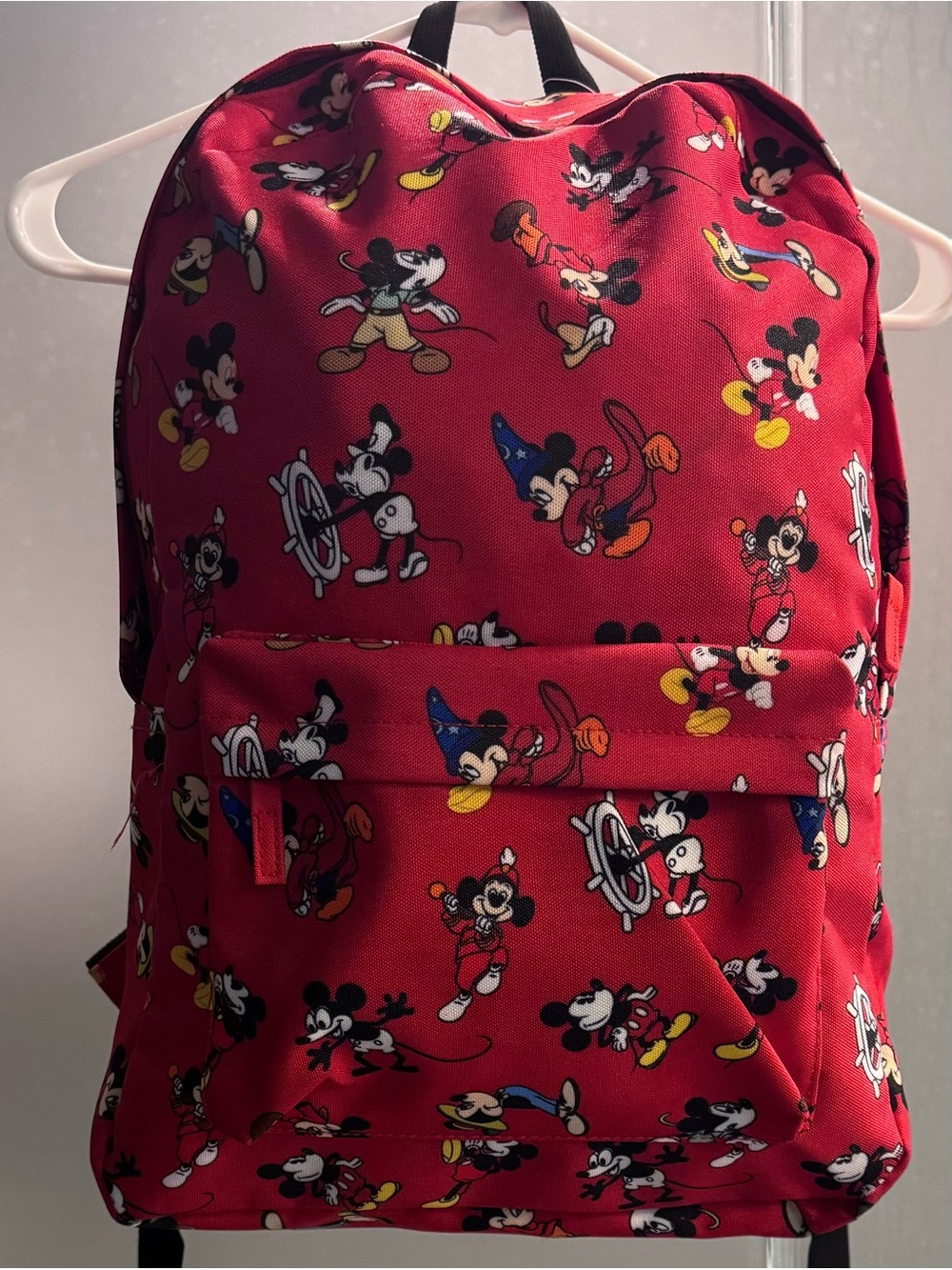 Disney Red Mickey Mouse Patterned Backpack